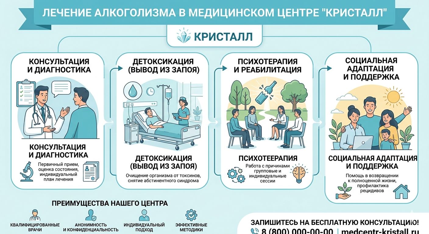 Инфографика услуги лечение алкоголизма